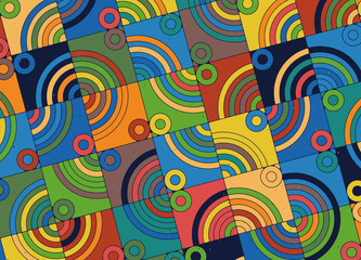 背景　模様　レトロ　タイル