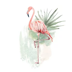  Watercolor flamingo illustration © Lemaris