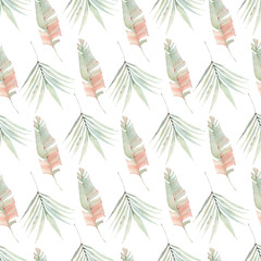watercolor flowers seamless pattern.