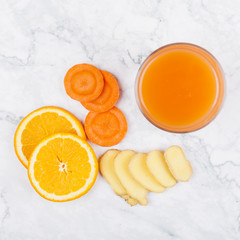 Healthy juice from vegetables and fruit