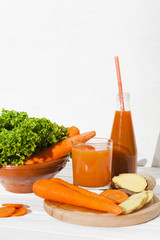 Carrot juice and various product