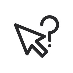 Question mark cursor vector icon in modern style for web site and mobile app