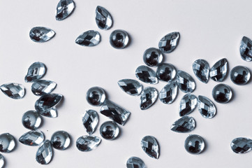 Jewelry stones  on white background. Jeweler concept