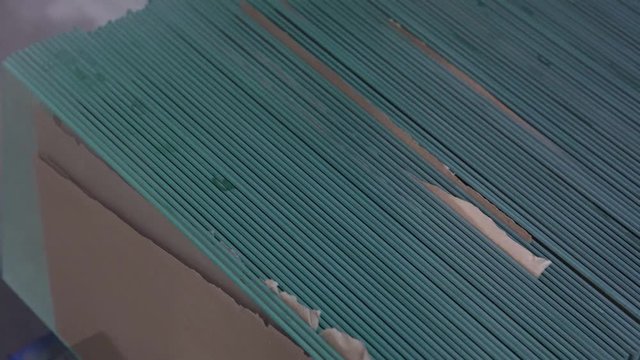Hardened sheets of clear glass, cut to size as factory product samples