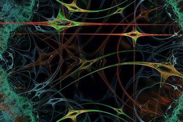 abstract digital fractal fantasy design