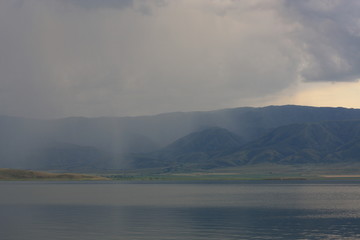 Rain on the lake