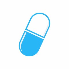 Capsule Vector Icon with Blue Color