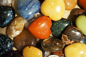color minerals hearts and gems texture
