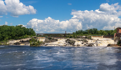 Railroad bridge above Lewiston Falls