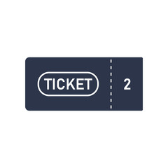 Ticket icon flat vector illustration