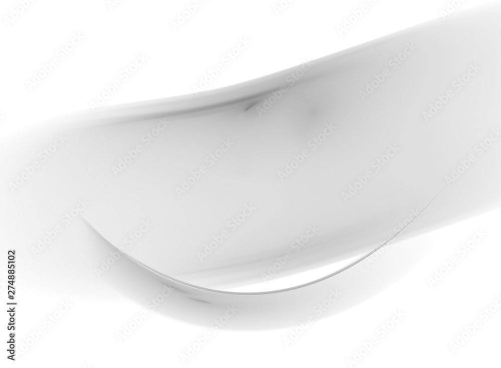Poster abstract light grey translucent simple shapes on white background