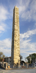 Walled Obelisk (Constantine Obelisk) in Istanbul. Turkey