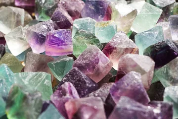 Fotobehang fluorite mineral texture © jonnysek