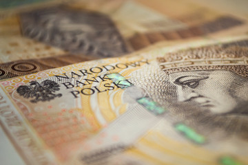 Fototapeta Two hundred zloty banknotes. Narodowy Bank Polski. Closeup obraz