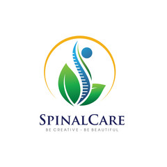 Spinal, Spinal Nutrition, Family Spinal, Spinal Care Logo Design Vector