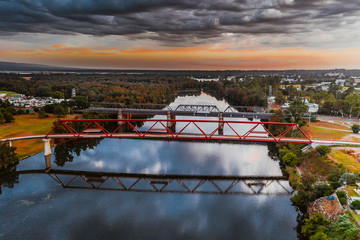 Tw bridges over Nepean River Penrith