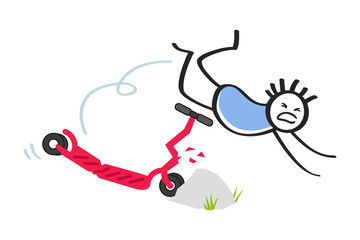 Mann hat Unfall mit Elektroroller