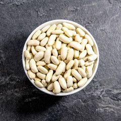 Bowl of Dried Cannellini Beans