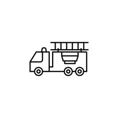 Fire truck icon. Element of firefighter icon. Thin line icon for website design and development, app development