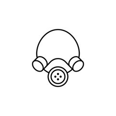 Gas mask, firefighter icon. Element of firefighter icon. Thin line icon for website design and development, app development
