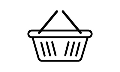 Basket store line icon for retail and shopping