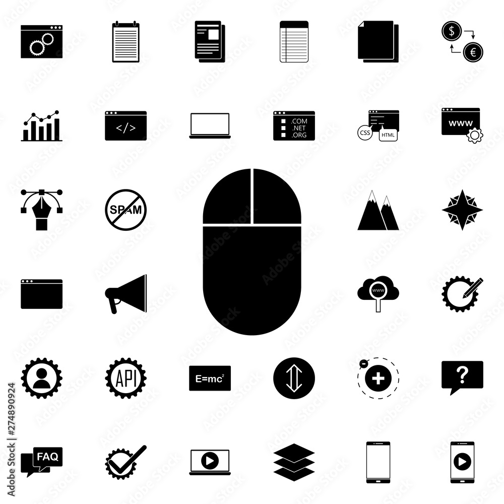 Aufkleber computer mouse icon. universal set of web for website design and development, app development