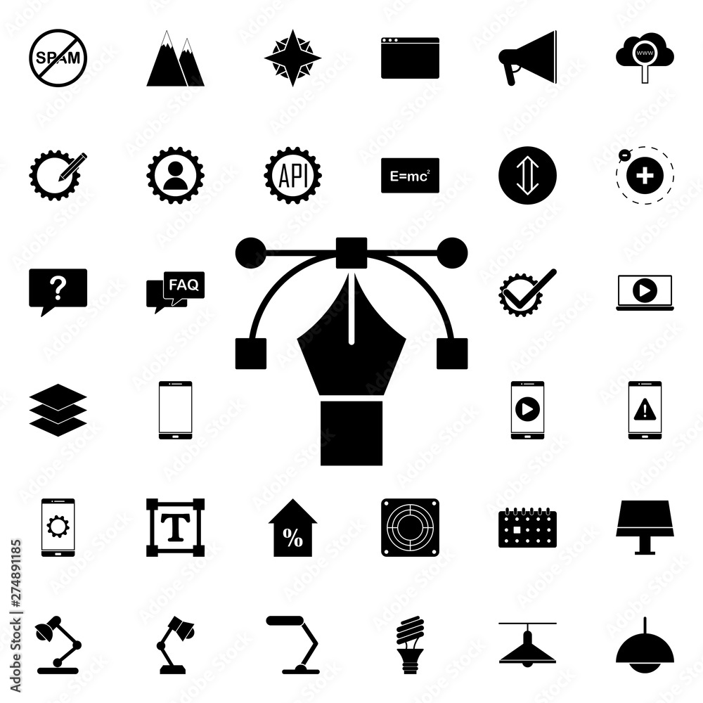 Poster pen editing icon. universal set of web for website design and development, app development