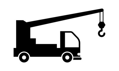 Fototapeta na wymiar Truck crane icon simple style vector image 
