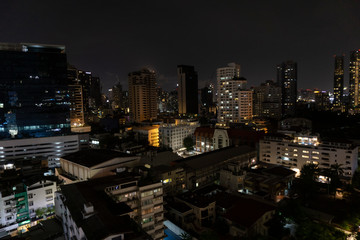 Bangkok city at night view