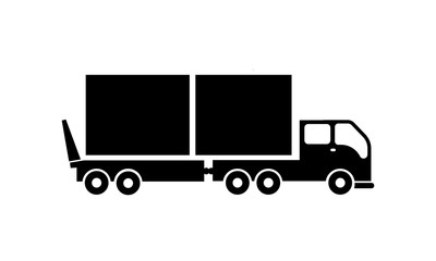 Truck icon for logistics and transportation concepts
