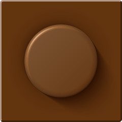 High quality glossy big brown detail from a plastic constructor.
