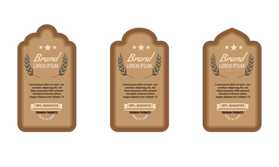 Collection of printable label badges template. Vector illustration.