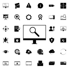 computer search icon. Universal set of web for website design and development, app development