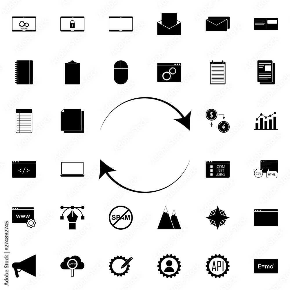 Poster refresh sign icon. universal set of web for website design and development, app development