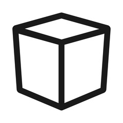 cube box - minimal line web icon. simple vector illustration. concept for infographic, website or app.