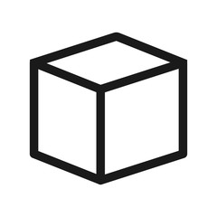 cube box - minimal line web icon. simple vector illustration. concept for infographic, website or app.