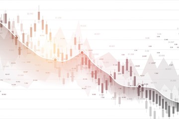 Stock market and exchange. Business Candle stick graph chart of stock market investment trading. Stock market data. Bullish point, Trend of graph. Vector illustration