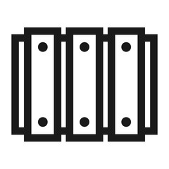 wooden box side view - minimal line web icon. simple vector illustration. concept for infographic, website or app.