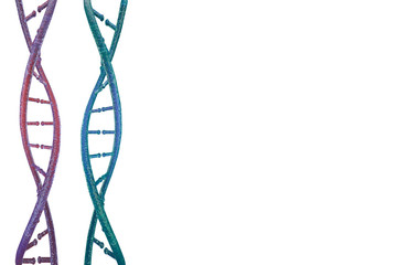 3D model dna. 3d render heredity. 3d image dnk molecule.