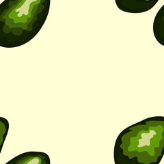 Fresh avocado hand draw seamless pattern.Natural and healthy nutrition. Organic food.