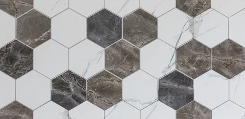 Cercles muraux Pour elle carreaux de céramique avec motif en mosaïque géométrique abstrait pour la cuisine