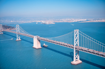 San Francisco. Bay Bridge on a beautiful summer day