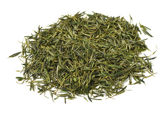 green tea on white background