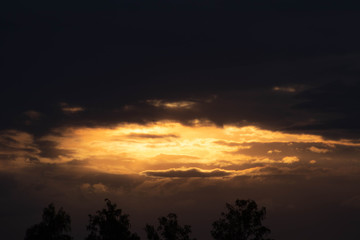 sunset in the sky