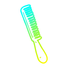 cold gradient line drawing cartoon comb