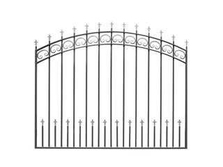 Decorative fence with peaks.