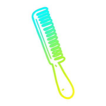 recommend clip art: cold gradient line drawing cartoon comb