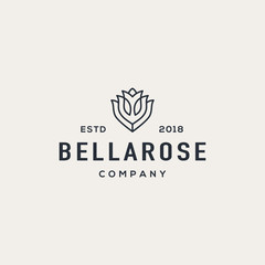 Rose logo design concept. Universal rose logo.