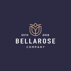 Rose logo design concept. Universal rose logo.