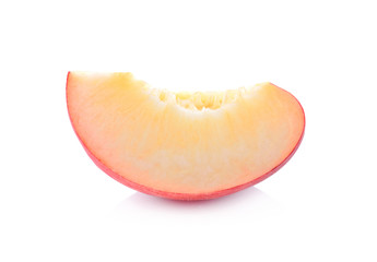 Fresh PEACH focus isolated on a white background